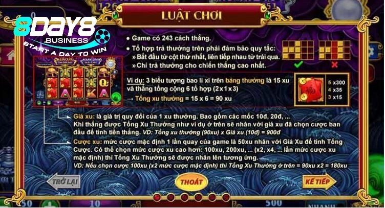 Luật chơi mới nhất Nổ Hũ Kho Tàng Ngũ Long